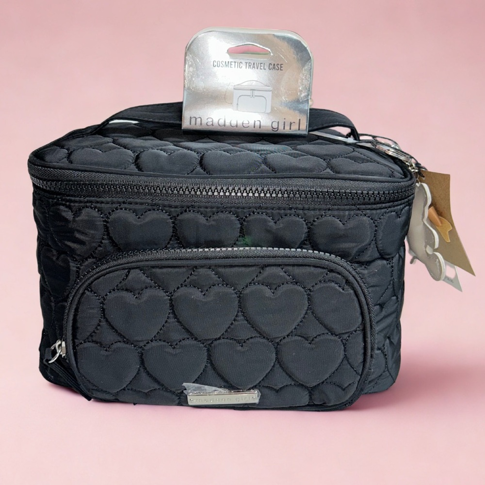 NWT Madden Girl | Black Quilted Cosmetic Travel Case